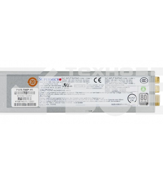 Блок питания SERVER ACC PSU 750W PWS-706P-1R SUPERMICRO