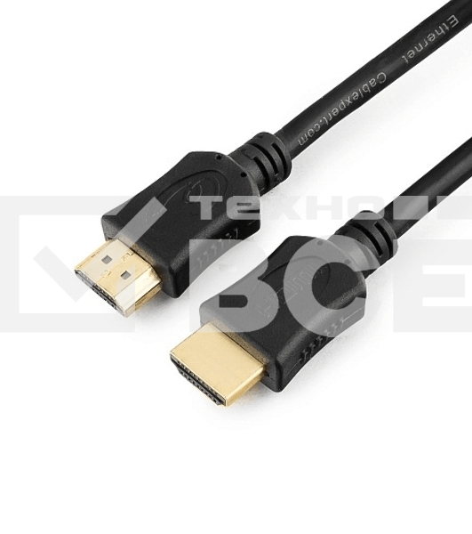 Кабель Cablexpert HDMI CC-HDMI4L-6, 19M/19M, v2.0, серия Light, позол.разъемы, экран, 1.8м, черный, пакет