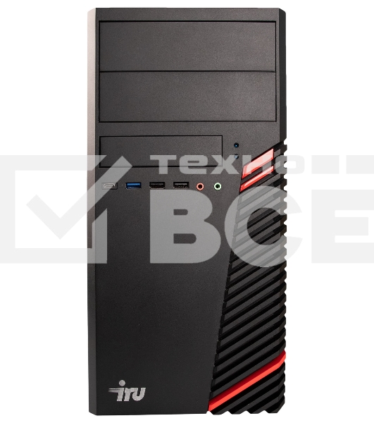 Компьютер IRU Corp 312 MT PG G6405 (4.1) 4Gb 4Tb+500Gb UHDG 610 Free DOS GbitEth 400W черный