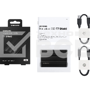 Твердотельный диск 2TB Samsung T7 Shield MU-PE2T0S/WW , V-NAND, USB 3.2 Gen 2 Type-C  [R/W - 1000/1050 MB/s]/EU