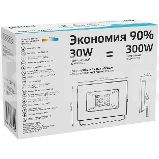 Прожектор светодиодный Elementary 30W 2695lm 4000К 200-240V IP65 черный LED