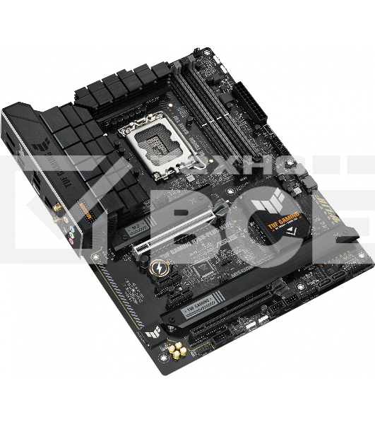 Материнская плата ASUS TUF GAMING B760-PLUS WIFI, LGA 1700, Intel B760, 4xDDR5, 4xSATA, 3xM.2, 1xPCI-E 5.0 x16, 1xPCI-E 3.0 x4, 1xUSB-A 3.2 Gen 2, 3xUSB-A 3.2 Gen 1, 1xUSB-C 3.2 Gen 2x2, 1x2.5Gb LAN, 5x3.5 мм, 7.1, Wi-Fi 6, Bluetooth 5.2, Standard-ATX