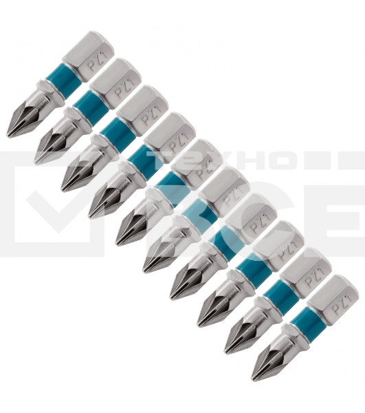 Набор бит GROSS РZ1x25, сталь S2, 10шт 11339