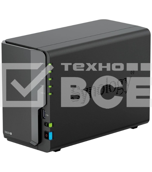 СХД настольное исполнение SYNOLOGY 2BAY NO HDD DS224+