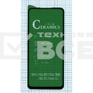 Керамическая пленка (стекло) для OPPO A72 черный
