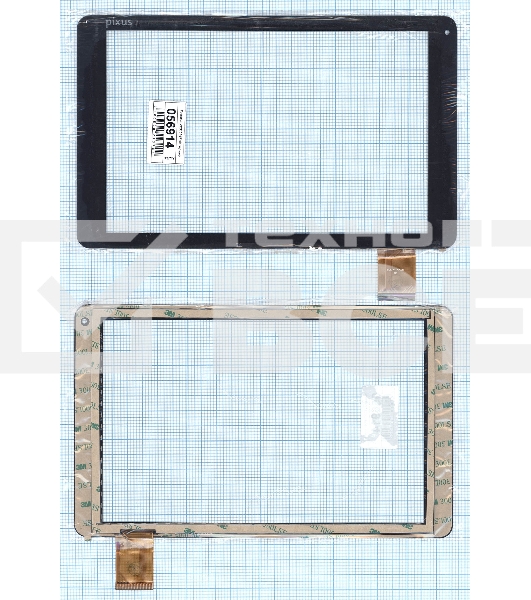 Сенсорное стекло (тачскрин) ZYD101-57V01, черное