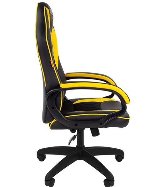 Кресло игровое Chairman game 16 Россия экопремиум черный/желтый (7028514)