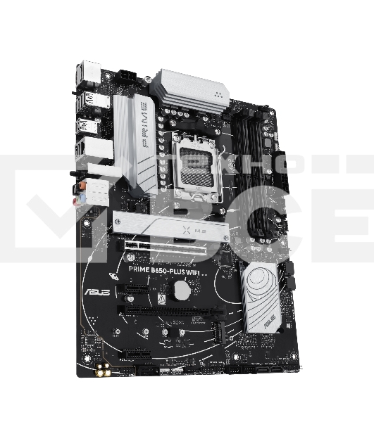 Материнская плата ASUS PRIME B650-PLUS WIFI, AM5, AMD B650, 4xDDR5, 4xSATA, 2xM.2, 1xPCIe 4.0 x16, 2xPCIe 4.0 x1, 1xDP, 1xHDMI, 1x2.5Gb LAN, Wi-Fi 6E, Bluetooth 5.3, 4xUSB-A 10Gbps, 2xUSB-A 5Gbps, 2xUSB-A 2.0, 5x3.5 мм, 7.1, ATX