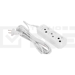 Удлинитель 3 гнезда, 5 м, 2х0,75 мм², б/з, белый PROconnect, фото5