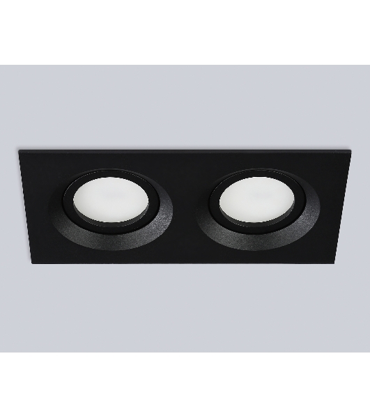 Встраиваемый поворотный точечный светильник Ambrella light TN102746/2 BK черный IP20 GU5.3/2 180*95*25