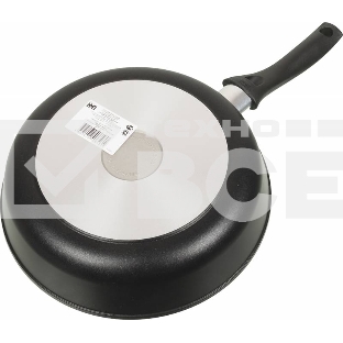 Сковорода НМП 6126 круглая/покрытие антипригарное/ручка несъемная (без крышки) черный