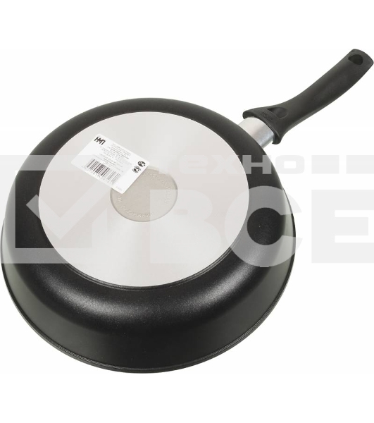 Сковорода НМП 6126 круглая/покрытие антипригарное/ручка несъемная (без крышки) черный