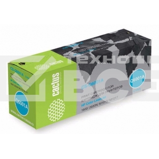 Картридж лазерный Cactus CS-Q6001A голубой (2000 стр.) для HP 1600/2600N/M1015/M1017