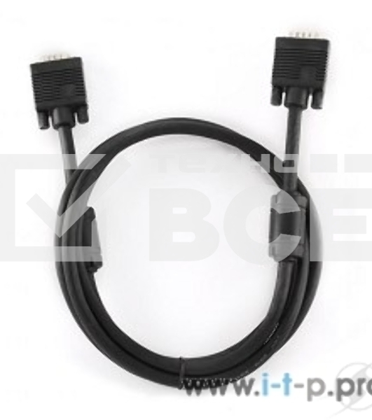 Кабель Gembird/Cablexpert CC-PPVGA-6B, Кабель VGA Premium,15M/15M, 1.8м, тройн.экран, феррит.кольца, чёрный, пакет