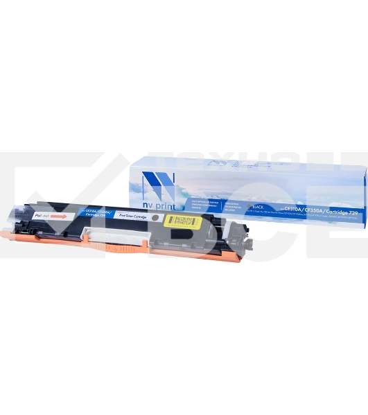 Картридж лазерный NVP совместимый HP CE310A/CF350A/Canon 729 Black для LaserJet Color Pro 100 M175a/M175nw/CP1025/CP1025nw/M176n/M177fw/Canon i-SENSYS LBP7010C/LBP7018С (1300k)