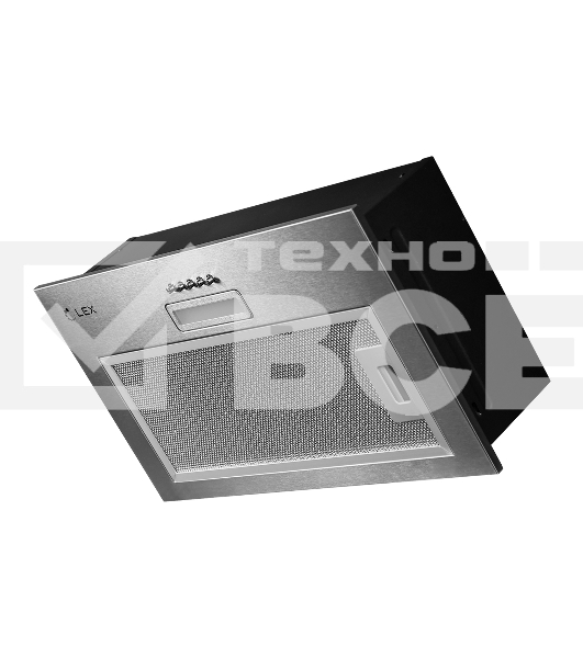 Вытяжка LEX GS BLOC LIGHT 600 INOX  29.1x13.8x50.6см, 46 дБ, 80Вт, 500 м3/ч