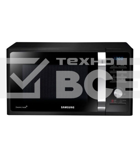 Микроволновая печь Samsung MG23K3515AK черный 23л 800Вт  поворотный механизм, кнопки