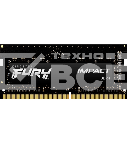 Оперативная память Kingston Fury Impact, DDR4, 8GB (1x8GB), 3200MHz, CL20, SO-DIMM