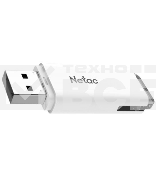 Флеш диск Netac U185 8Gb <NT03U185N-008G-20WH>, USB2.0, с колпачком, пластиковая белая