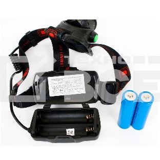 Фонарь Ultraflash налобный с аккумулятором E1336 3,7В, черный, 1LED, 4 Ватт, фокус, 2 ак 4 реж, сенсор, бокс