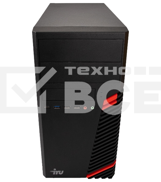Компьютер IRU Corp 312 MT PG G6405 (4.1) 4Gb 4Tb+500Gb UHDG 610 Free DOS GbitEth 400W черный