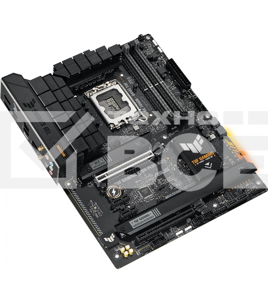 Материнская плата ASUS TUF GAMING B760-PLUS WIFI, LGA 1700, Intel B760, 4xDDR5, 4xSATA, 3xM.2, 1xPCI-E 5.0 x16, 1xPCI-E 3.0 x4, 1xUSB-A 3.2 Gen 2, 3xUSB-A 3.2 Gen 1, 1xUSB-C 3.2 Gen 2x2, 1x2.5Gb LAN, 5x3.5 мм, 7.1, Wi-Fi 6, Bluetooth 5.2, Standard-ATX