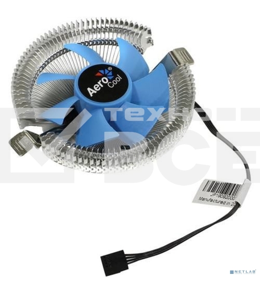 Кулер для процессора AeroCool / Formula Verkho I серебристый, 80 мм, алюминий, 2500 об/мин, 29.7 дБ, 4 pin, 90 Вт, 45 мм