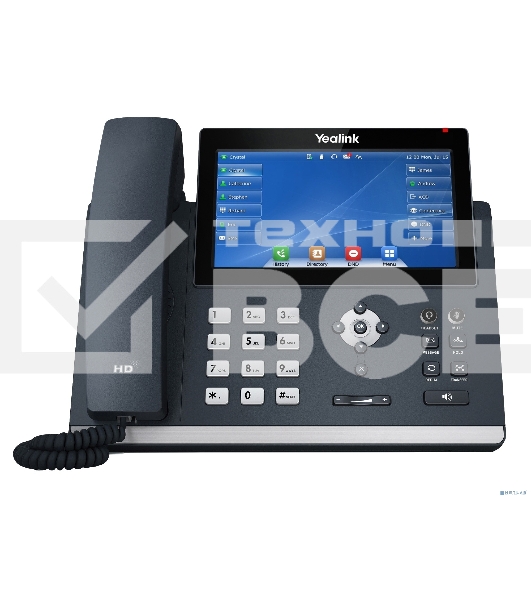 Телефон IP YEALINK SIP-T48U, цветной сенсорный экран, 16 аккаунтов, BLF, PoE, GigE, без БП, шт