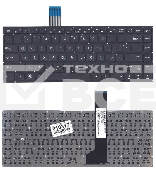 Клавиатура для ноутбука Asus K46 K46C черная