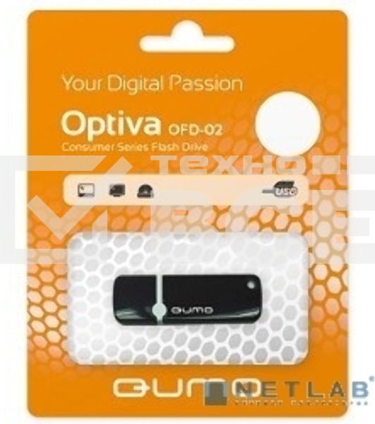 Флэш Диск QUMO 8GB Optiva 02 Black QM8GUD-OP2-black