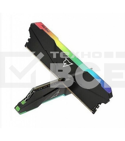 Оперативная память NETAC Shadow, DDR4, 32GB (2x16 GB), 3600 MHz, CL18, радиатор, RGB, чёрный