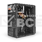 Компьютерный корпус Exegate EX283123RUS  Minitower ExeGate BAA-108 Black, mATX, <AAA350, 80mm>, 2*USB, Audio, фото6