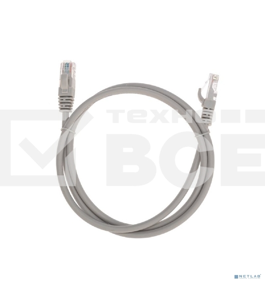 Патч-корд U/UTP REXANT категория 6, RJ45-RJ45, неэкранированный, 26AWG, LSZH, серый, 1 м