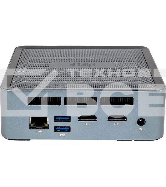 Мини ПК HIPER EXPERTbOX D20 Intel Core i5 1240P(1.7Ghz)/16384Mb/512PCISSDGb/noDVD/Int:Intel Iris Xe Graphics/BT/WiFi/war 1y/0.45kg/Темно-серый/Win 11Pro + WiFi 6, BT 5.2,металл, VESA 75х75, 100х100