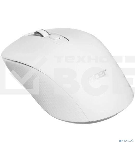 Мышь беспроводная Acer OMR309 белый, 1600 dpi, радиоканал, USB, кнопки - 4