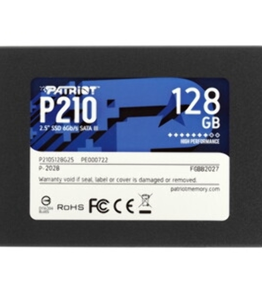Накопитель SSD Patriot P210, 128Gb, SATA III, 2.5', R/W 450/430
