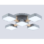 Светильник Ambrella light FL4882/5 GR/WD серый/дерево 90W 3000-6000K 675*675*110 (без ПДУ), фото6
