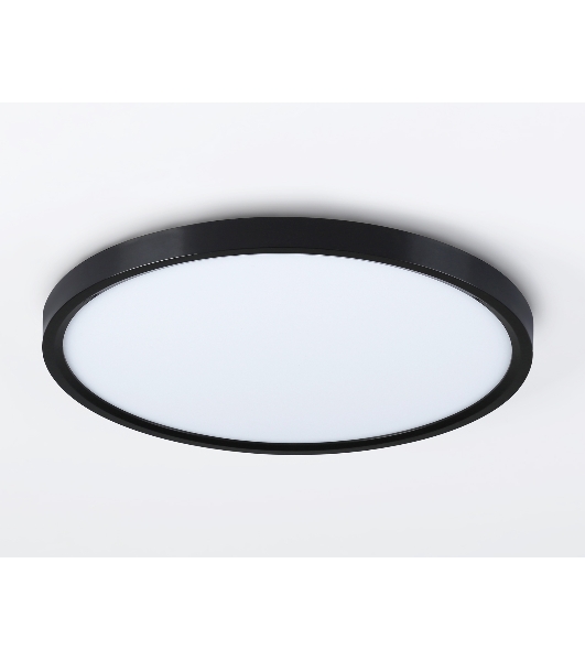 Потолочный светодиодный светильник Ambrella light FZ3055 BK черный IP44 33W+10W 6400+6400К D370*40 (Без ПДУ)