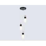 Подвесной светильник LH55102/3 BK/FR/TI черный/белый матовый/янтарь E14*3 max 40W D220*1200, фото7