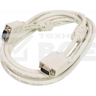 Кабель Ningbo CAB016S-10F VGA (m) VGA (m) 3м феррит.кольца белый