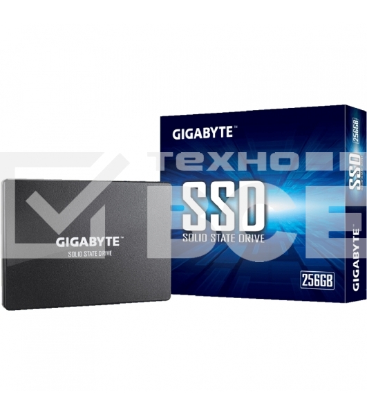 Накопитель SSD Gigabyte, 256Gb, 2.5', SATA III, R/W 520/500