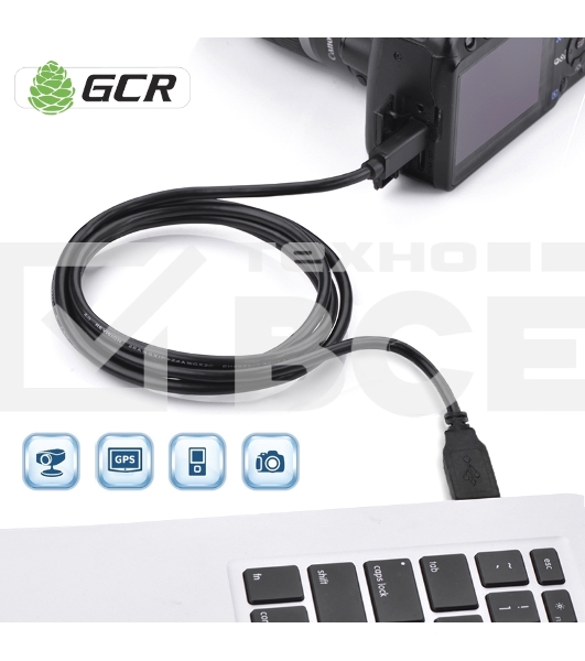 Кабель Greenconnect Кабель интерфейсный USB 2.0 1.8m Premium AM/mini 5P, 28/28 AWG двойное экранирование, антифриз, черный