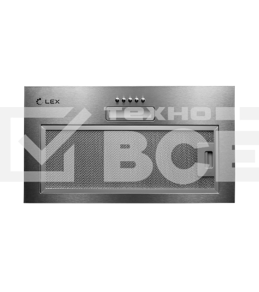 Вытяжка LEX GS BLOC LIGHT 600 INOX  29.1x13.8x50.6см, 46 дБ, 80Вт, 500 м3/ч