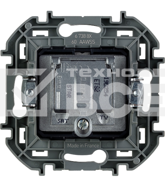 Розетка телевизионная TV/SAT 'звезда' антрацит