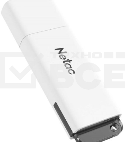 Флеш диск Netac U185 8Gb <NT03U185N-008G-20WH>, USB2.0, с колпачком, пластиковая белая