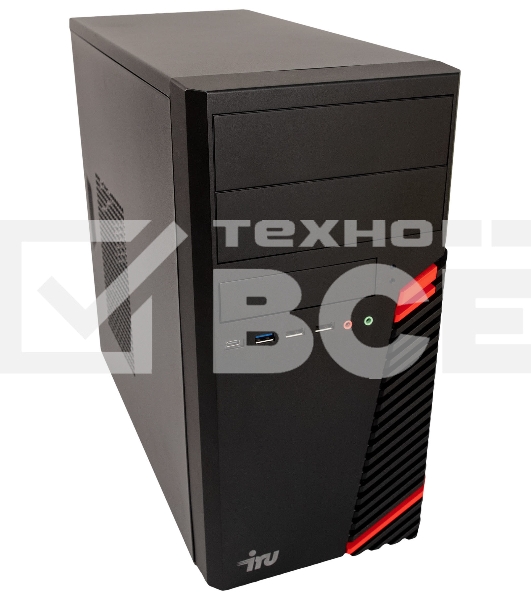 Компьютер IRU Corp 312 MT PG G6405 (4.1) 4Gb 4Tb+500Gb UHDG 610 Free DOS GbitEth 400W черный