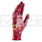 Перчатки садовые Palisad из полиэстера с нитрильным обливом, красные, S, фото9