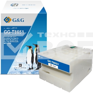 Картридж струйный G&G GG-C13T865140 T8651 черный (176мл) для Epson WorkForce Pro WF-M5690DWF/M5190DW