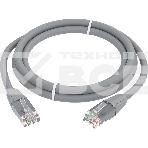 Патч-корд GCR прямой 7.5m LSZH UTP кат.6, серый, 24 AWG, литой без фиксатора, ethernet high speed, RJ45, T568B, GCR-52753, фото 1