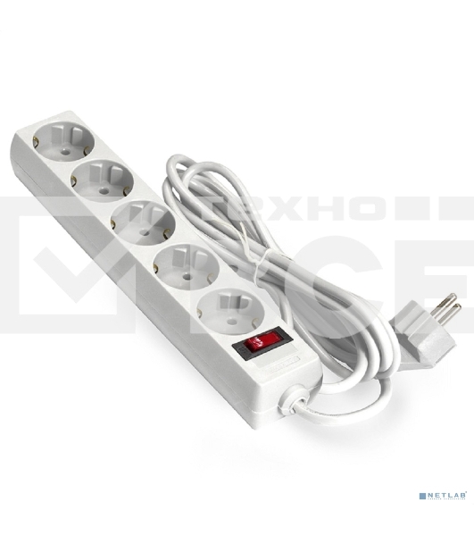 Сетевой фильтр ExeGate EX221190RUS SP-5-5W (5 розеток, 5 м, евровилка, белый)